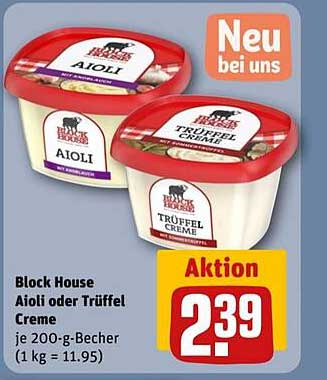 Block House Aioli oder Trüffel Creme 200-g-Becher
