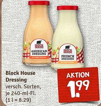 Block House Dressing – verschiedene Sorten, je 240 ml