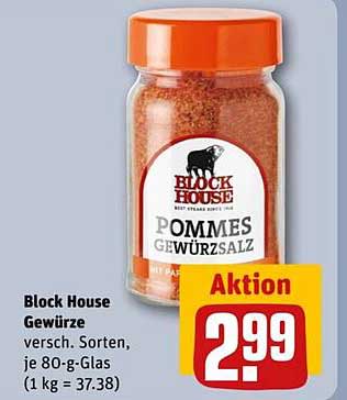 Block House Gewürz Pommes Gewürzsalz 80 g