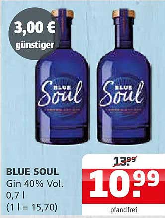 BLUE SOUL Gin 40% Vol. 0,7 l