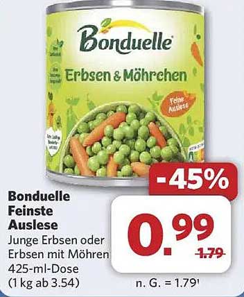 Bonduelle Feine Auslese Erbsen & Möhren 425 ml