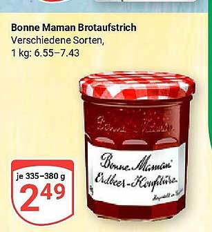 Bonne Maman Brotaufstrich - Verschiedene Sorten