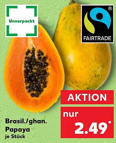 Brasilianische und Ghanaische Papaya je Stück