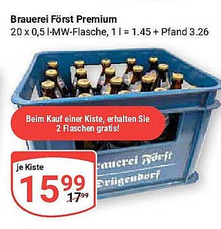 Brauerei Först Premium - 20 x 0,5 l MW-Flasche
