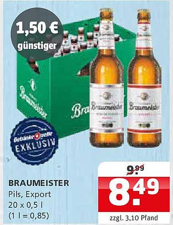 Braumeister Pils, Export 20 x 0,5 l
