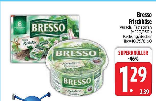 Bresso Frischkäse - Verschiedene Fettriefen (je 120/150g)