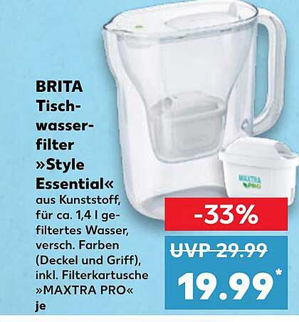 BRITA Tischwasserfilter »Style Essential«