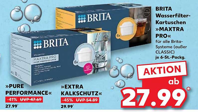 BRITA Wasserfilter-Kartuschen »MAXTRA PRO« für alle Brita-Systeme (außer CLASSIC) je 6-St.-Pack.