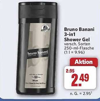 Bruno Banani 3-in-1 Shower Gel versch. Sorten 250-ml-Flasche