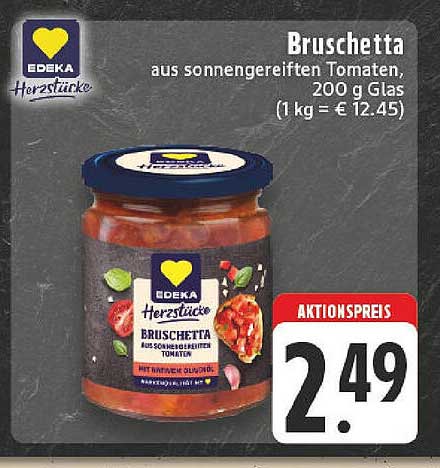 Bruschetta aus sonnengereiften Tomaten, 200 g Glas