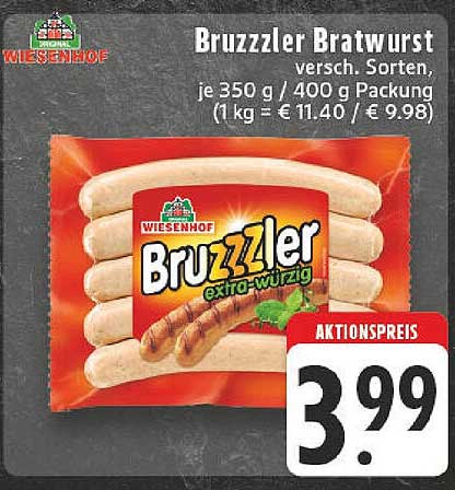 Bruzzzler Bratwurst – verschieden Sorten, 350 g