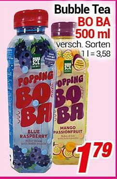 Bubble Tea BO BA 500 ml - verschiedene Sorten