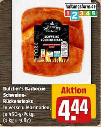 Butcher's Barbecue Schweine-Rückensteaks