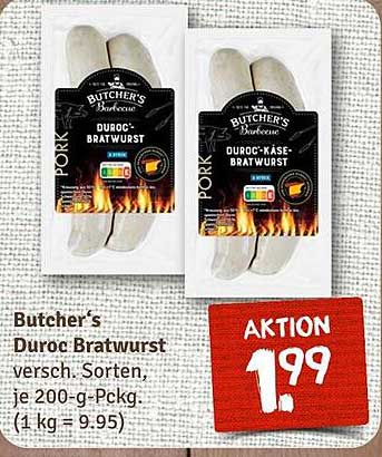 Butcher's Duroc Bratwurst - verschieden Sorten je 200-g-Packung