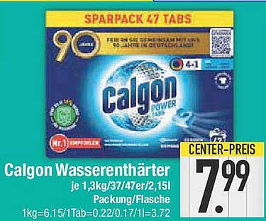 Calgon Wasserenthärter 47 Tabs