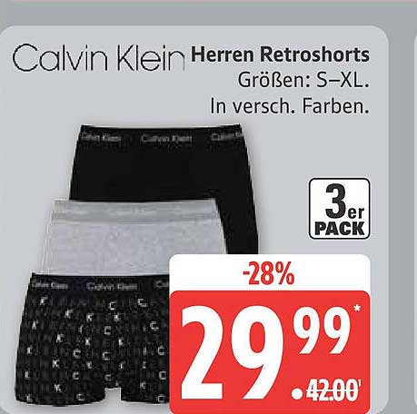 Calvin Klein Herren Retroschorts 3er Pack