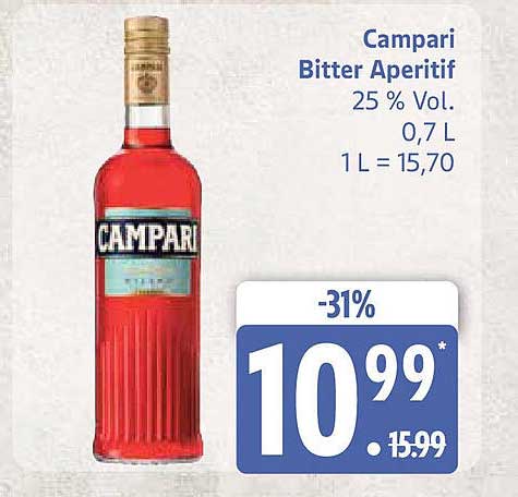 Campari Bitter Aperitif 25 % Vol. 0,7 L