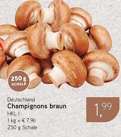 Champignons braun 250 g Schale