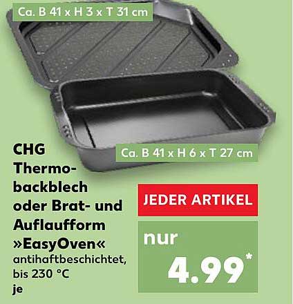 CHG Thermobackblech oder Brat- und Auflaufform »EasyOven« – nur 4,99*