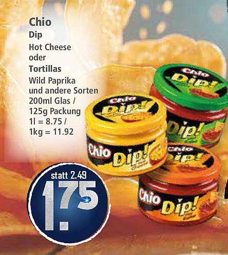 Chio Dip - Hot Cheese oder Tortillas