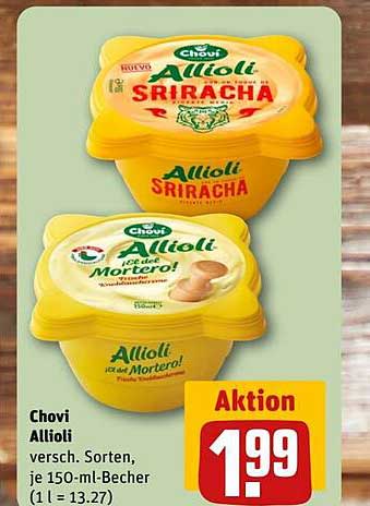 Chovi Allioli - Verschiedene Sorten, je 150-ml-Becher
