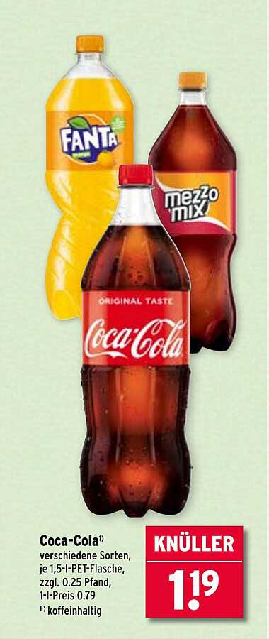 Coca-Cola 1,5 l PET-Flasche - knaller Preis!