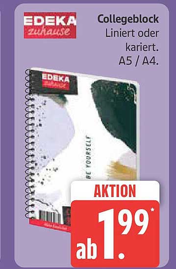 Collegeblock Linier oder kariert A5/A4
