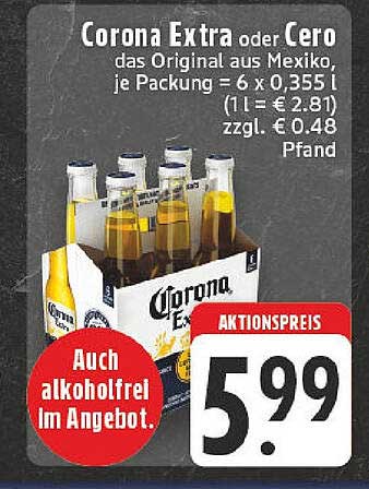 Corona Extra oder Cero - das Original aus Mexiko