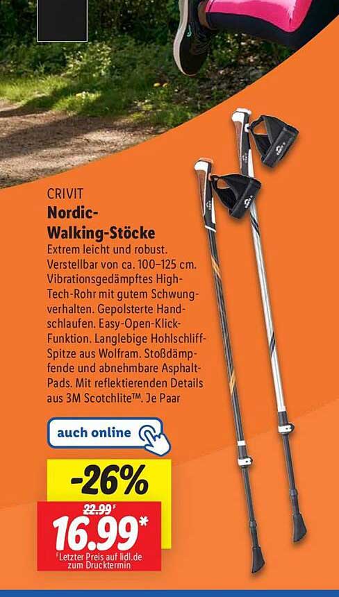 CRIVIT Nordic-Walking-Stöcke