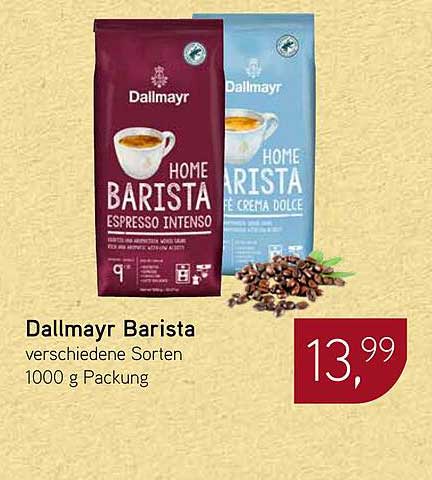 Dallmayr Barista verschiedene Sorten 1000 g Packung