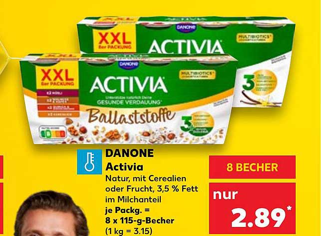 DANONE Activia Ballaststoffe – 8 Becher für nur 2,89 €