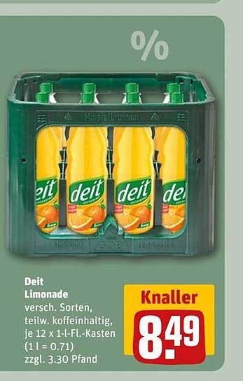 Deit Limonade - verschiedene Sorten, teilweise koffeinhaltig