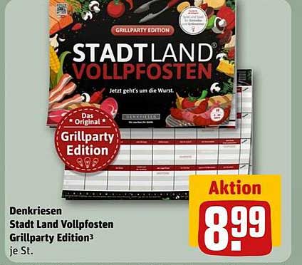 Denkreisen Stadt Land Vollpfosten Grillparty Edition je St.