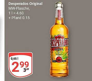 Desperados Original 0,65 l Flasche