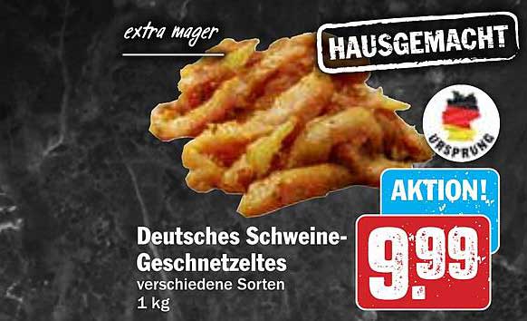 Deutsches Schweine-Geschnetzeltes 1 kg - verschiedene Sorten