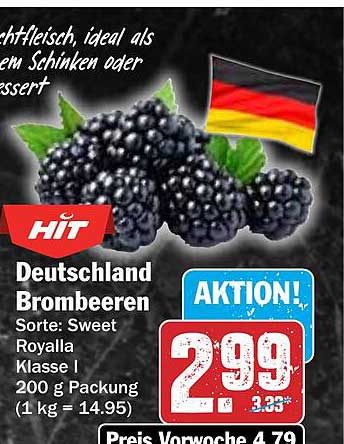 Deutschland Brombeeren Sorte: Sweet Royalla 200 g Packung
