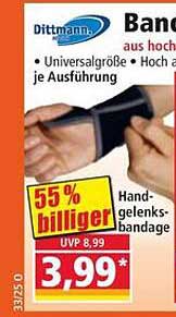 Dittmann Handgelenksbandage aus hoch elastischem Material