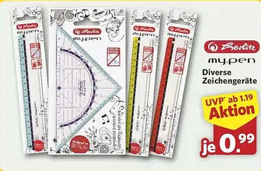 Diverse Zeichengeräte von Herlitz my.pen