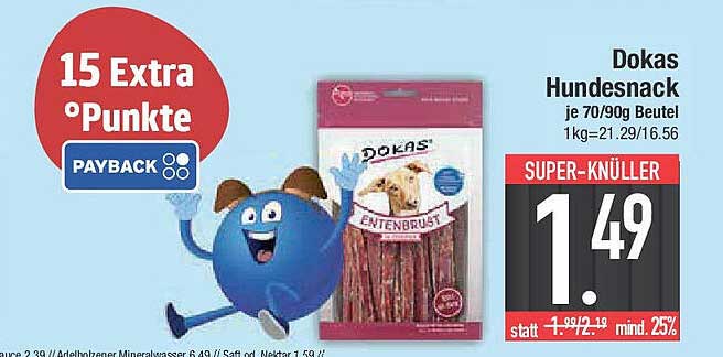 Dokas Hundesnack Ente 70/90g Beutel