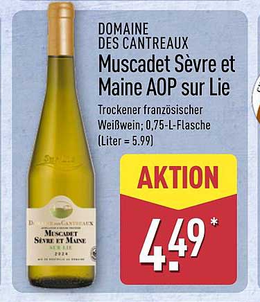 Domaine des Cantreaux Muscadet Sèvre et Maine AOP sur Lie