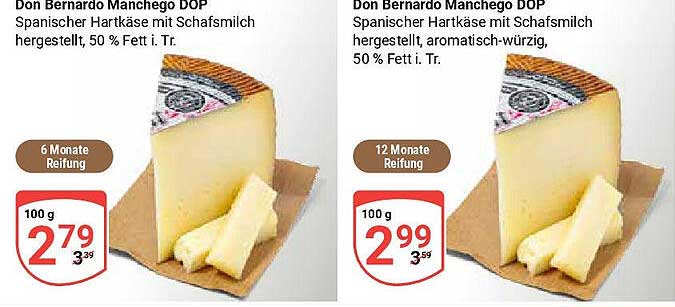 Don Bernardo Manchego DOP - Spanischer Hartkäse mit Schafsmilch