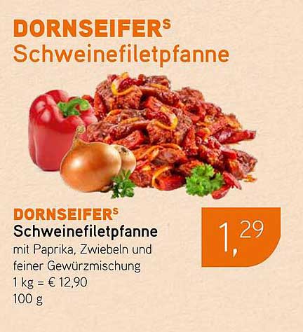 DORNSEIFER® Schweinefiletpfanne mit Paprika, Zwiebeln und feiner Gewürzmischung