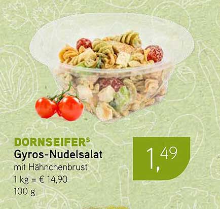 DORNSEIFERS Gyros-Nudelsalat mit Hähnchenbrust