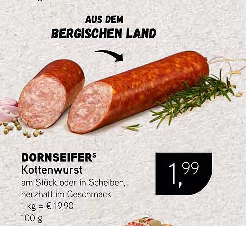 DORNSEIFERS Kottenwurst am Stück oder in Scheiben, herzhaft im Geschmack