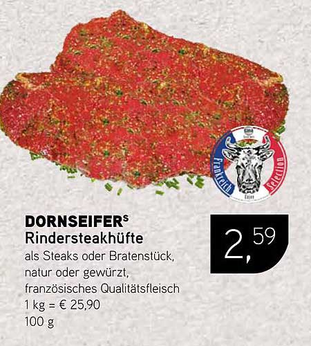 DORNSEIFERS Rindersteakhüfte als Steaks oder Bratenstück, natur oder gewürzt