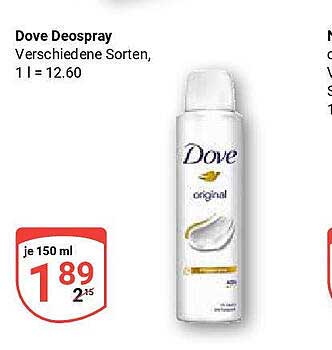 Dove Deospray 150 ml - verschiedene Sorten