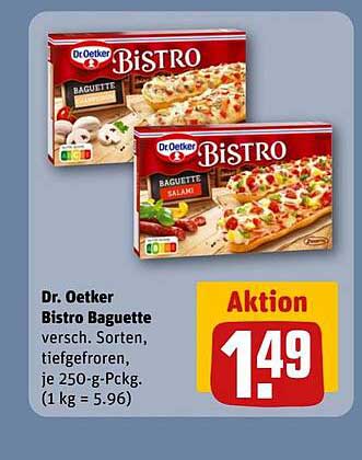 Dr. Oetker Bistro Baguette, verschieden Sorten, tiefgefroren, je 250-g-Pckg.