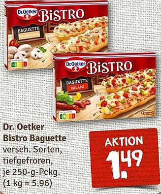 Dr. Oetker Bistro Baguette, verschiedene Sorten, tiefgefroren
