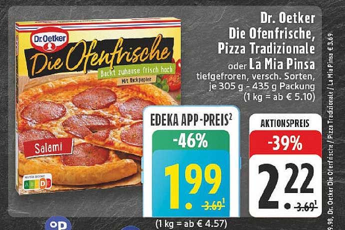 Dr. Oetker Die Ofenfrische, Pizza Tradizionale oder La Mia Pinsa