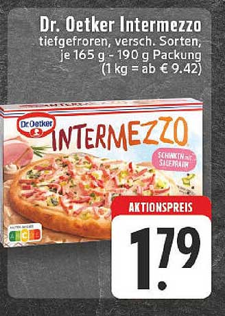 Dr. Oetker Intermezzo tiefgefroren, versch. Sorten 165 g - 190 g